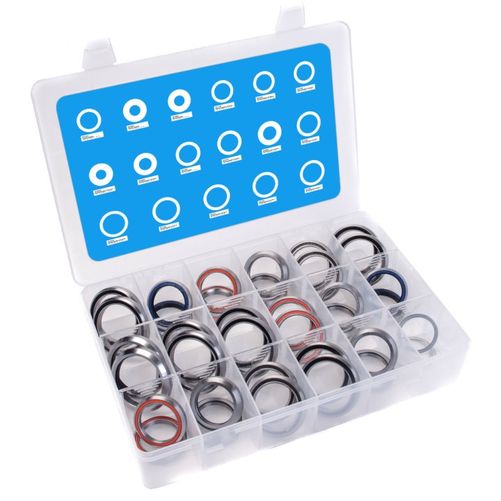 Boite d'assortiment de roulement de jeu de direction (17 paires + 10 spacers Elvedes