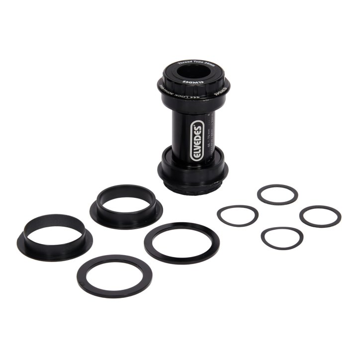 Boîtier de pédalier Elvedes Press-Fit 30->24mm (42mm/46mm) + Spacer 90,6/95,5mm