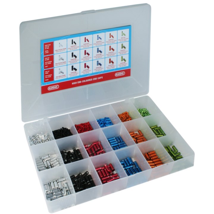 Boite d'assortiment d'embout de gaine et câble 6 couleurs Elvedes