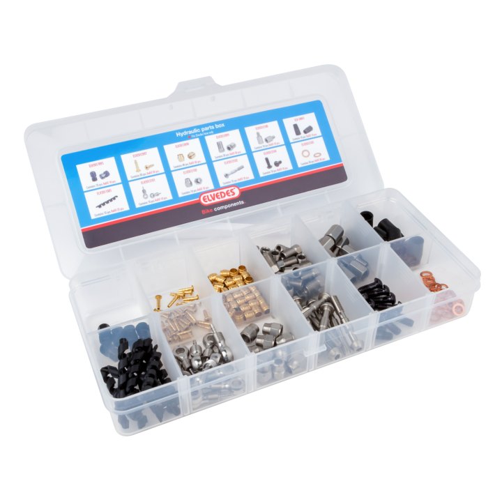 Boite d'assortiment Hydro Parts pour durite hydro Elvedes.