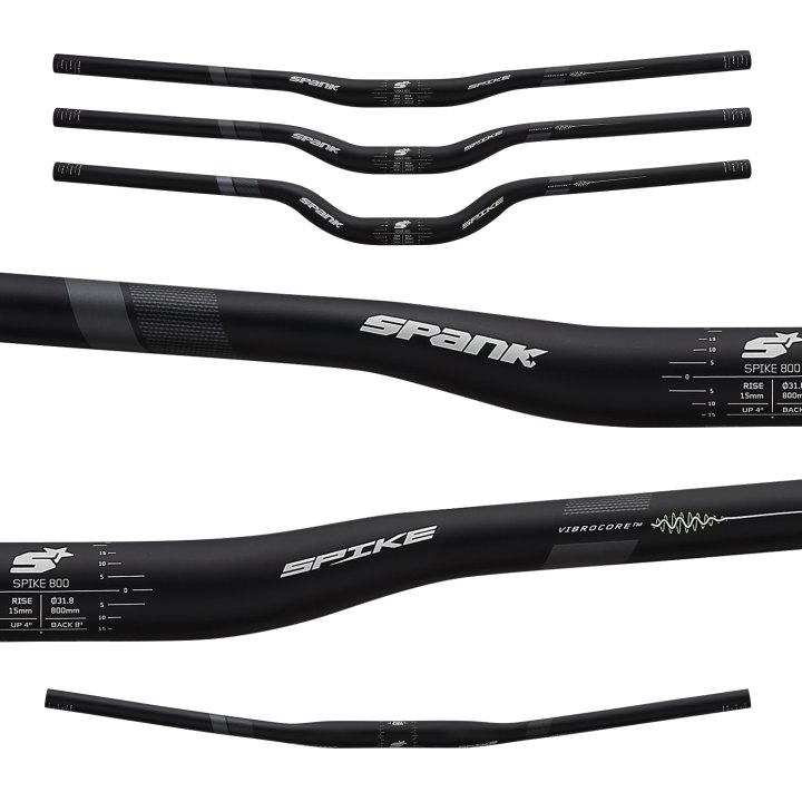 Cintre Spank Spike 800 Vibrocore, rise 50mm, noir/gris LTD