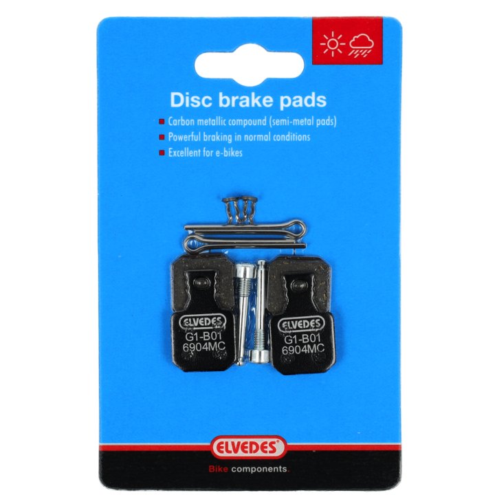 Deux paires de plaquettes de frein Elvedes Metal/carbon pour Magura MT 5/7