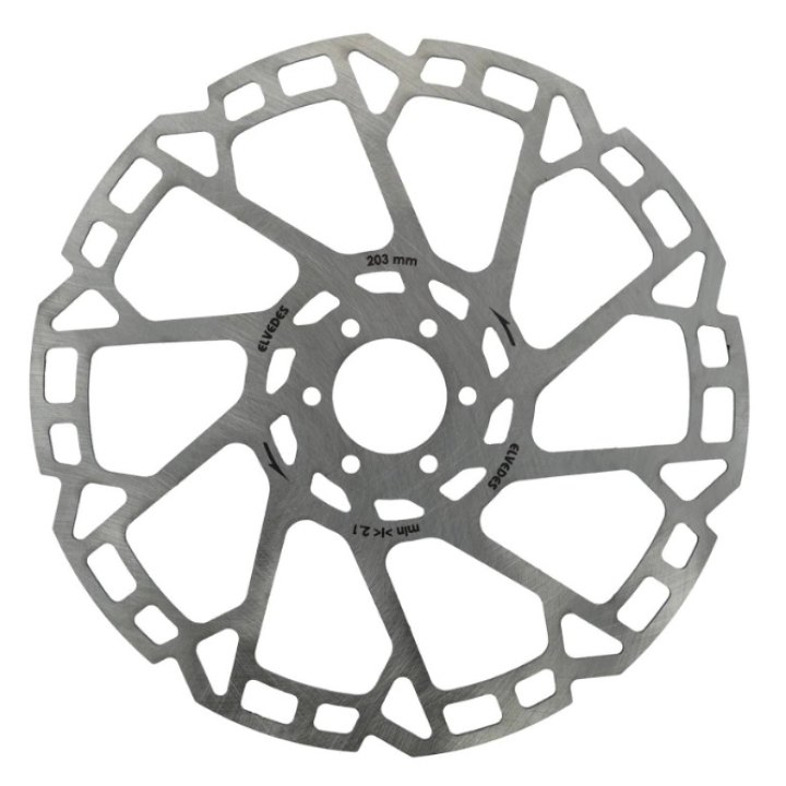 Disque Elvedes Ø203mm, 2,3mm d'epaisseur, fixation 6 trous