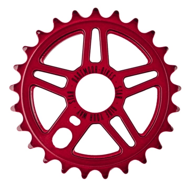 Couronne Dartmoor pour BMX Star alu 7075, 23T, red anod.