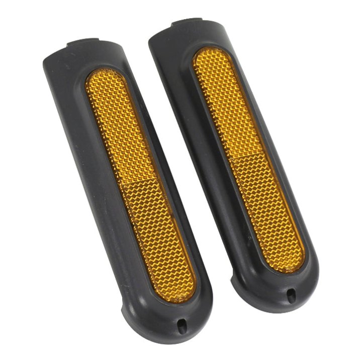 Cache Vis De Roue Arrière Pour Trottinette Xiaomi Mi 4 Pro Noir (Catadioptre Orange) (Vendu Par 2) -P2R-