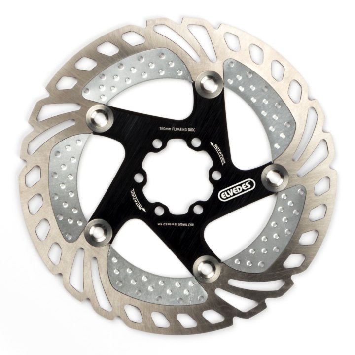 Disque Elvedes CRX18 Ø180mm avec 6 vis de disque noir