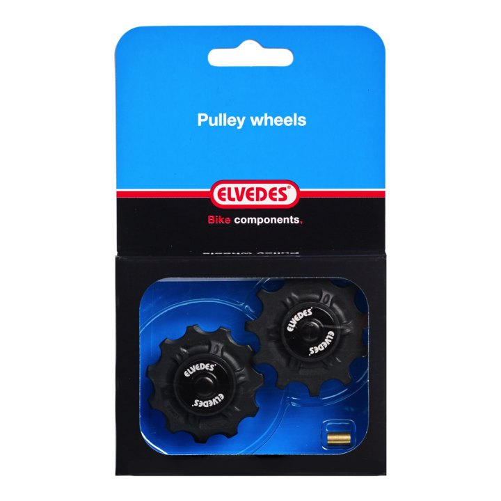 Galets de dérailleur 2 x 11 dents roulements annulaires + Elvedes Spacers