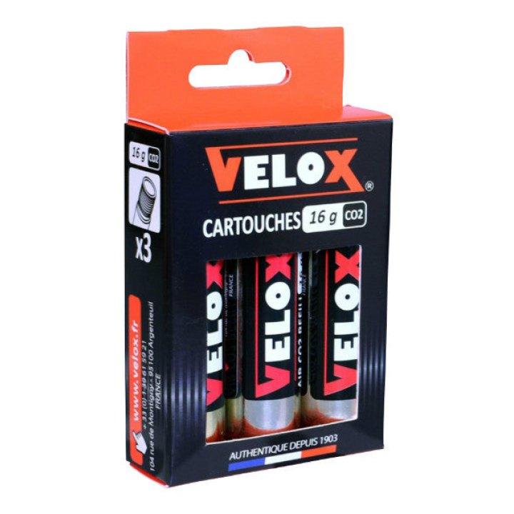 Cartouche CO2 Filete Velox 16G (Au Blister De 3)