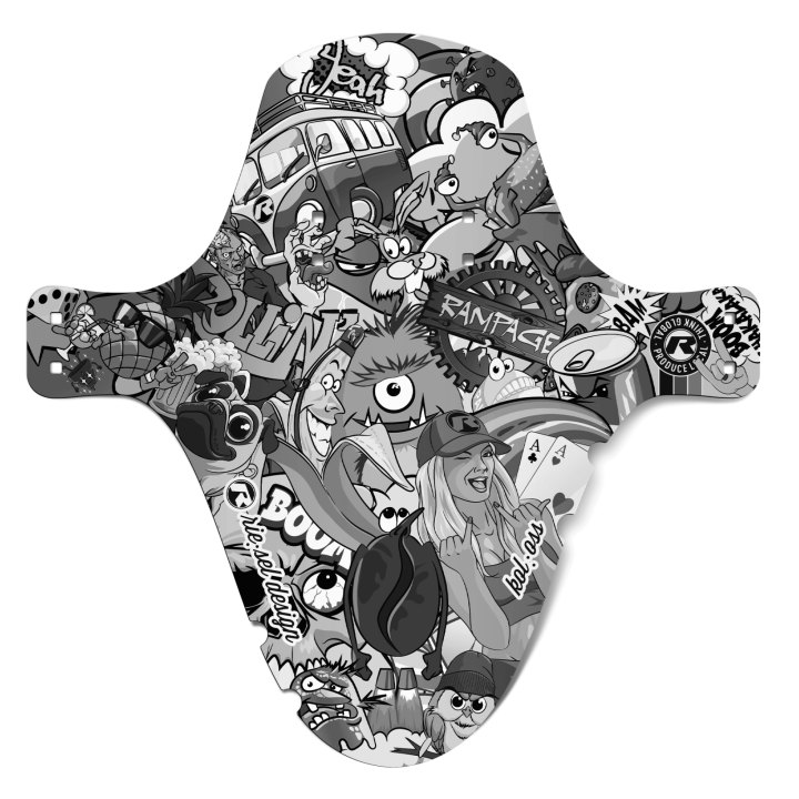 Garde-boue avant Riesel Design KOL:OSS stickerbomb eyecatcher ultra black
