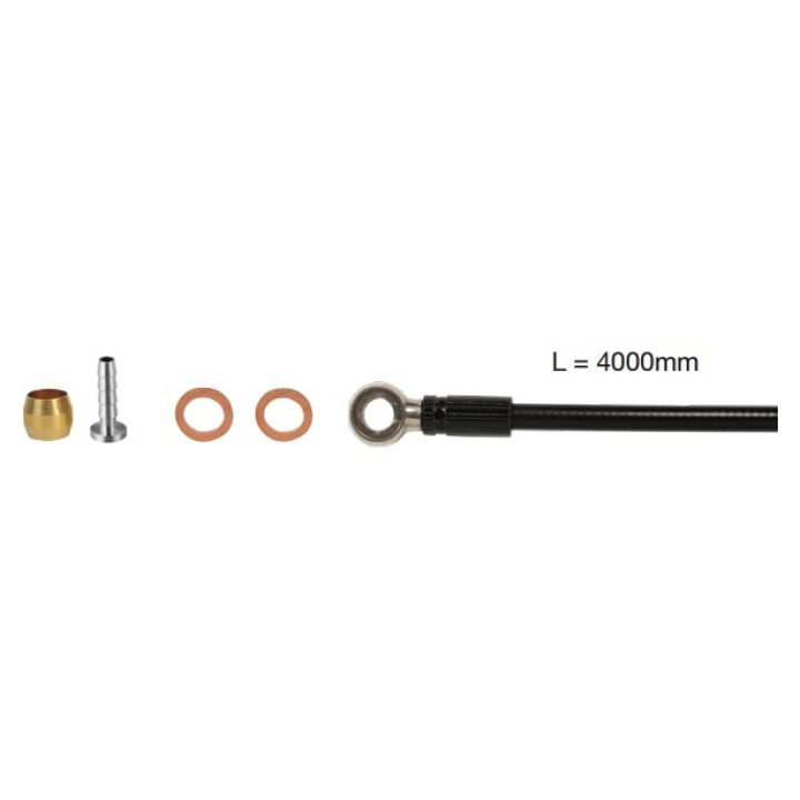 Kit Elvedes Hydro : 4m durite pour Shimano BH 90 extra flexible black + banjo + parts