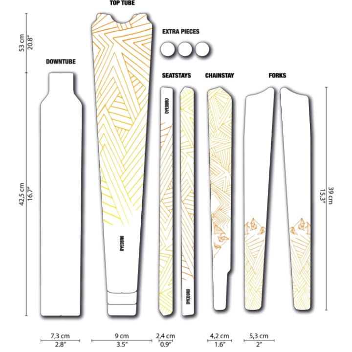 Kit film de protection cadre DYEDBRO NEO Gravel/route Stay Free Matt