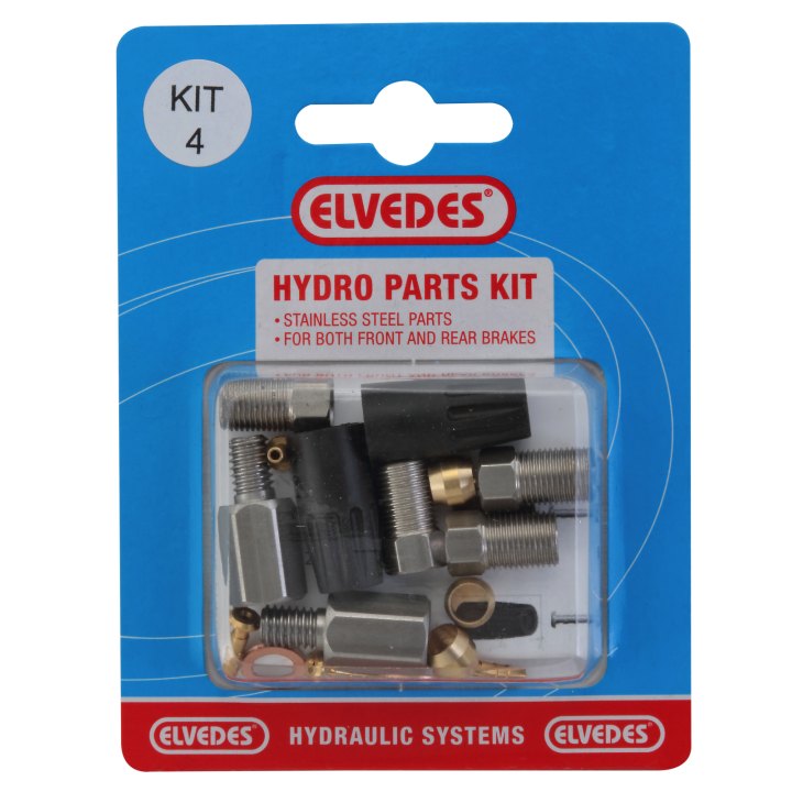 Hydro Elvedes Parts kit 4: M8 + M6 Stainless Steel Parts pour Front et Rear Brakes pour