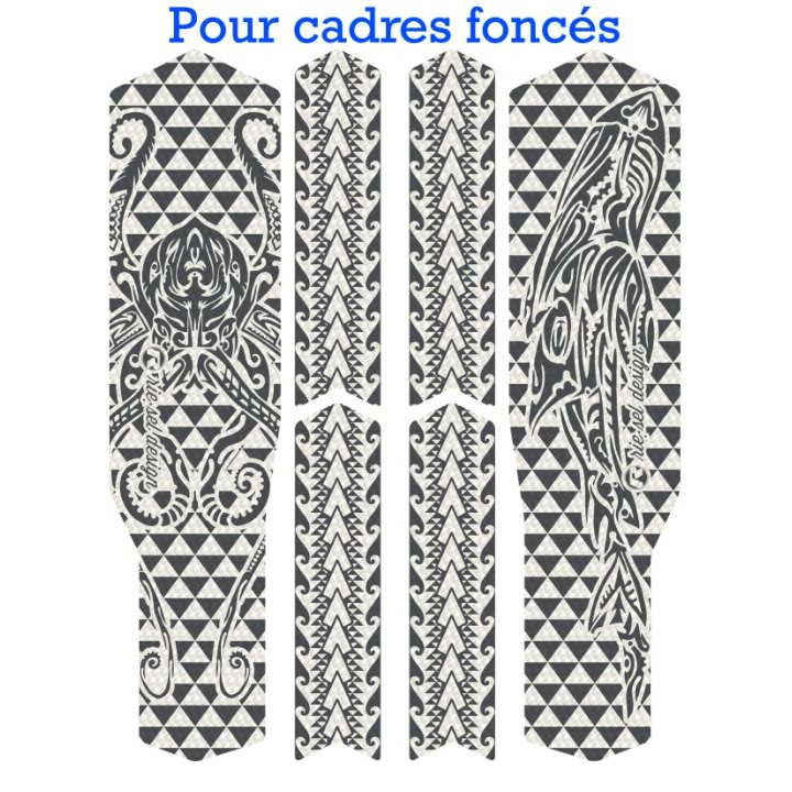 Kit film de protection Riesel Design CHAIN:TAPE 3000 Bases/Aubans maori grey 22