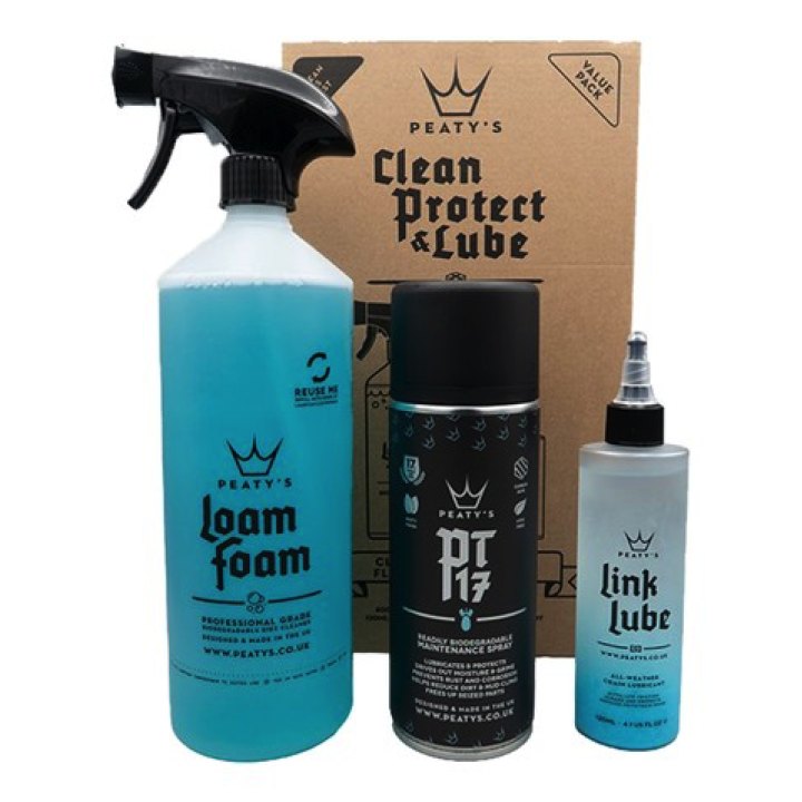 Kit Peaty's Clean Protect Lube : Loam Foam 1L, Spray PT17, Link Lube