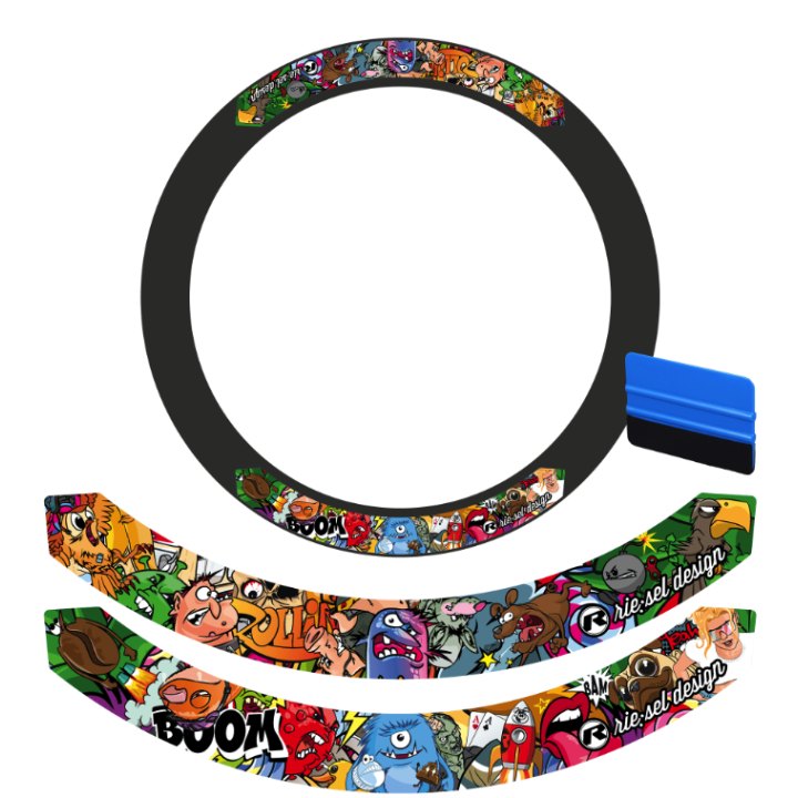Kit stickers jantes stickerbomb 60 mm Riesel Design
