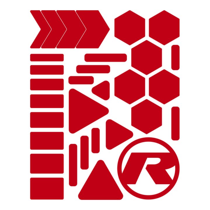 Kit stickers réfléchissants Riesel Design RE:FLEX city red