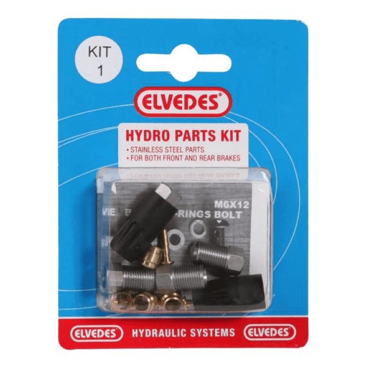 Hydro Elvedes Parts kit 1: M8 + M8 Stainless Steel Parts pour Front et Rear Brakes pour