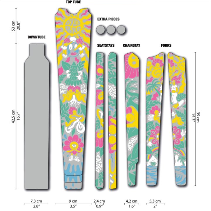 Kit film de protection cadre DYEDBRO NEO Gravel/route Victor Brousseaud Matt