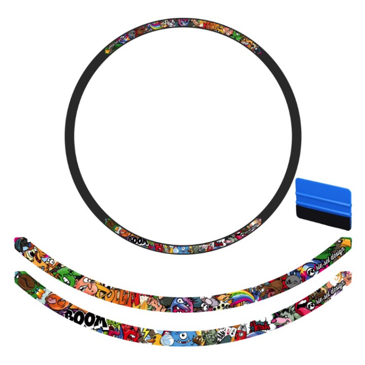 Kit stickers jantes stickerbomb 25 mm Riesel Design