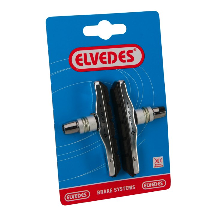Paire de patins plus porte patins alu Elvedes V-type 72mm
