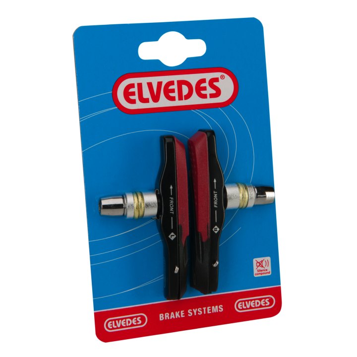 Paire de patins plus portes patins alu Elvedes V-type 72mm pour conditions humides