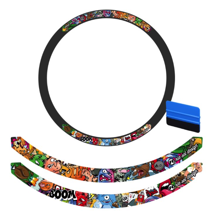 Kit stickers jantes stickerbomb 40 mm Riesel Design