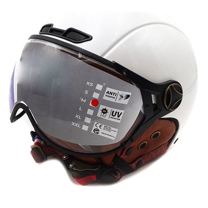 Casque JET blanc brillant (taille XS à XXL)
