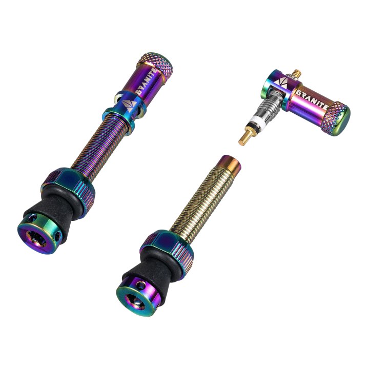 Paire de valves (44mm) bouchons valve Granite pour CNC démonte obus Juicy Nipples, oil slick