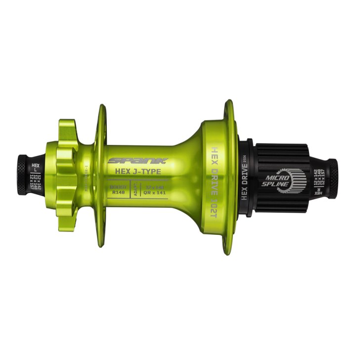 Moyeu arrière Spank HEX J-Type Boost 148 MS, 102T, 32 trous vert