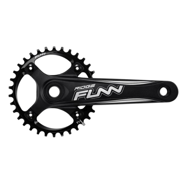 Pédalier Funn Ridge Solo Comp + couronne 34 dts, 175mm, noir