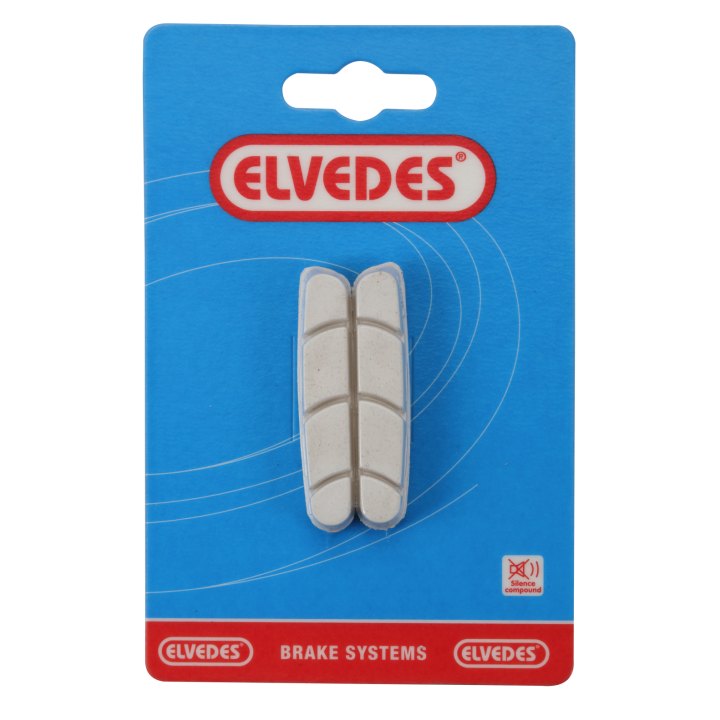 Paire de patins de Elvedes Replacement route 55mm White Compound pour Campagnolo