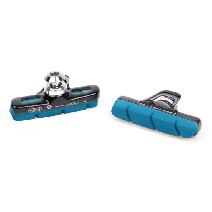Paire de patins plus porte patins alu 55mm Elvedes pour jante Carbon Campagnolo