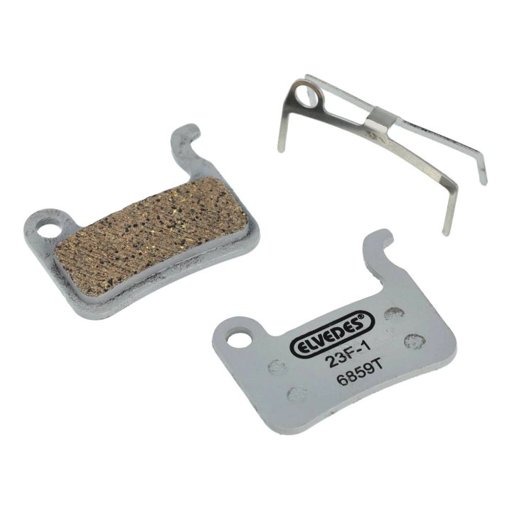 Paire de plaquettes de frein résine Elvedes pour Shimano BR-M535, M545, M585, M595, M601