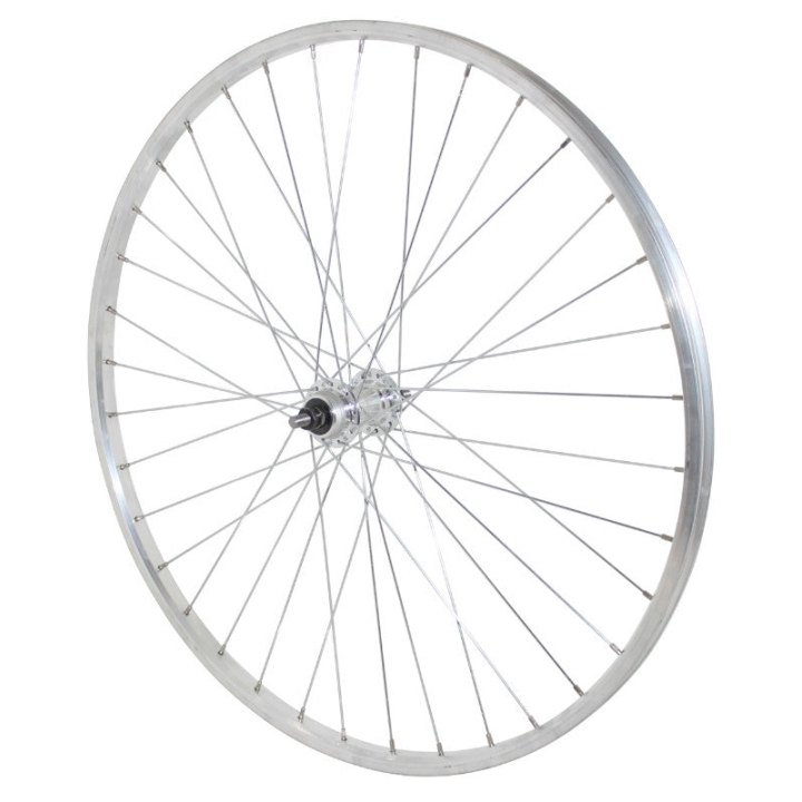 Roue City Patin 650X30A (26X1 3-8) Arrière Jante Et Moyeu Alu Axe Plein Roue Libre 1-3V (35-590) (Vendu Avec Écrou 10X100) Jante 21C