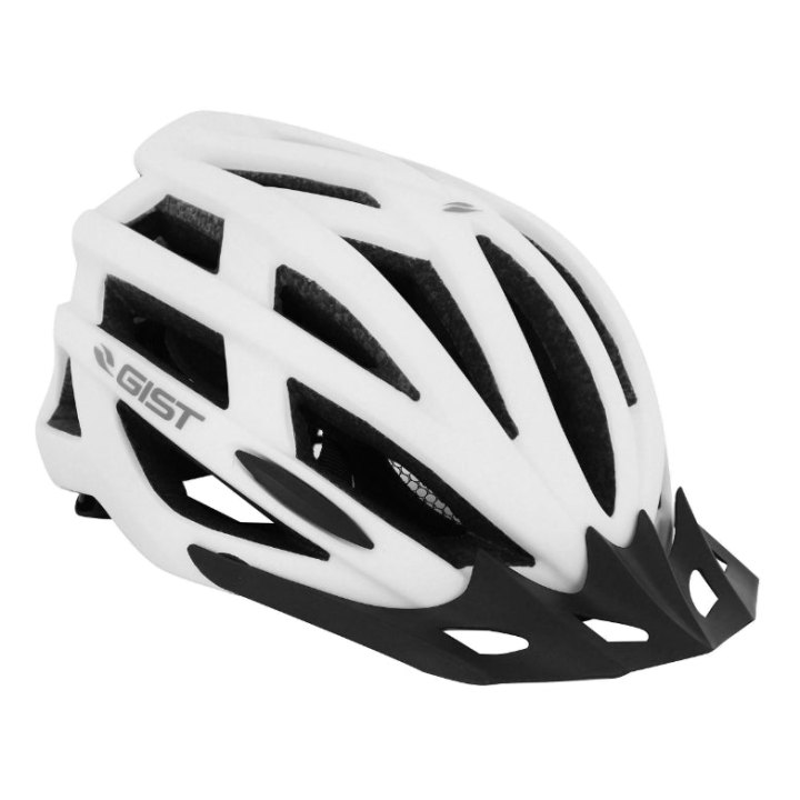 Casque Vélo Adulte Gist E-Bike Planet One Plus Urban Blanc Mat In-Mold Taille 56-62 Réglage Molette 212 G - Éclairage Intégré