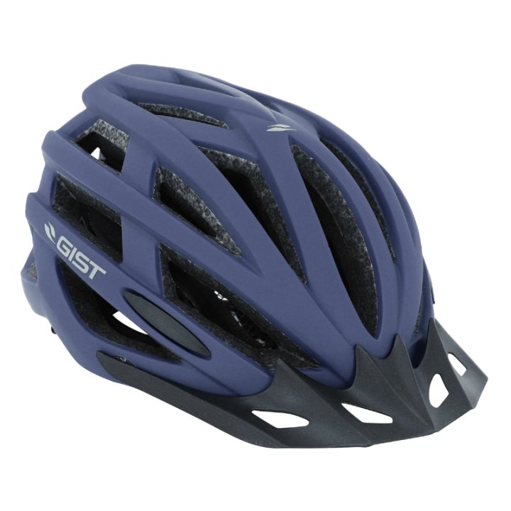 Casque Vélo Adulte Gist E-Bike Planet One Plus Urban Bleu Mat In-Mold Taille 52-58 Réglage Molette 212 G - Éclairage Intégré