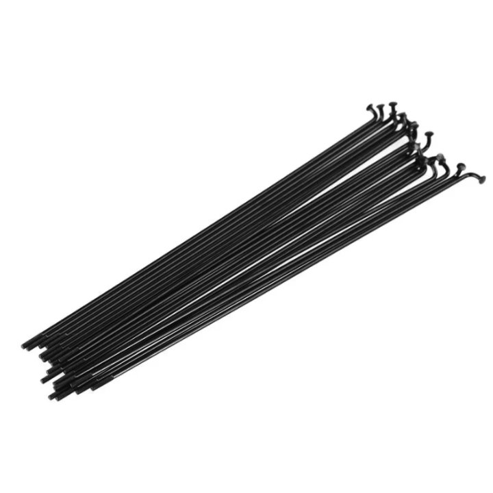 Rayons Funn J-Bend 270mm, Triple Butted 14g stainless steel, 32 pcs, noir.