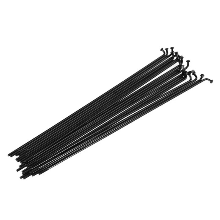 Rayons Funn J-Bend 282mm, Triple Butted 14g stainless steel, 32 pcs, noir.