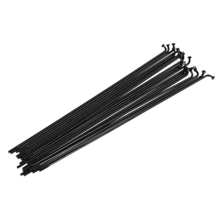 Rayons Funn J-Bend 288mm, Triple Butted 14g stainless steel, 32 pcs, noir.