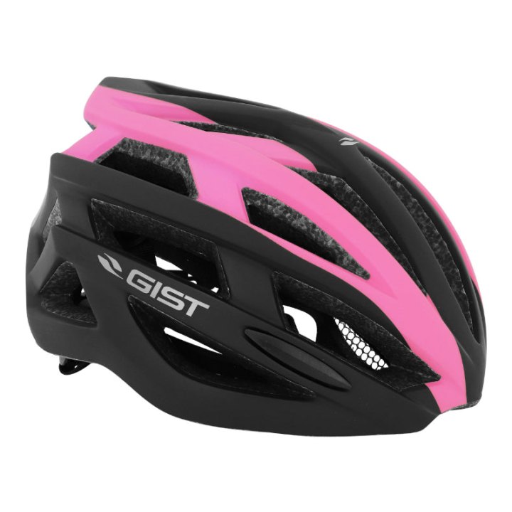 Casque Vélo Adulte Gist Route Planet Noir-Rose Mat In-Mold Taille 58-62 Réglage Molette 212 G