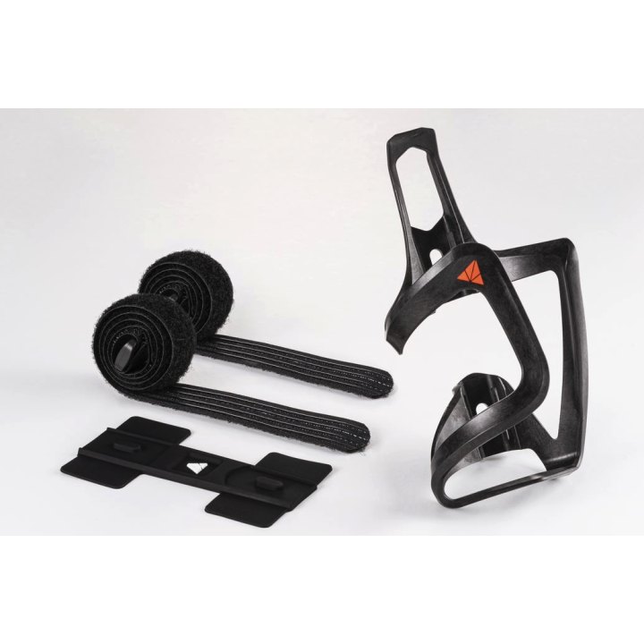 Porte bidon Granite AUX Carbon noir mat, avec Strap montage sans fixation porte bidon
