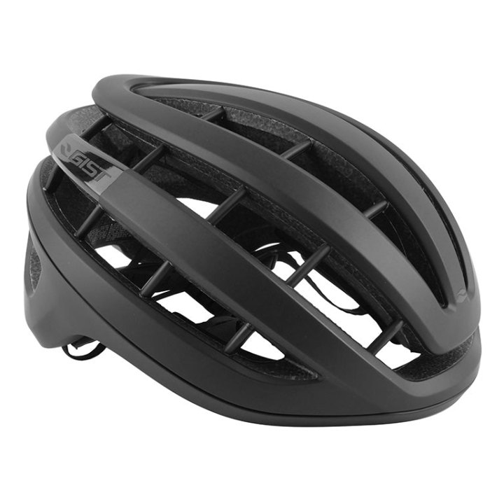 Casque Vélo Adulte Gist Route Rapido Noir Mat Taille 56-62 Réglage Molette 255 G (Compatible VTT - Gravel)