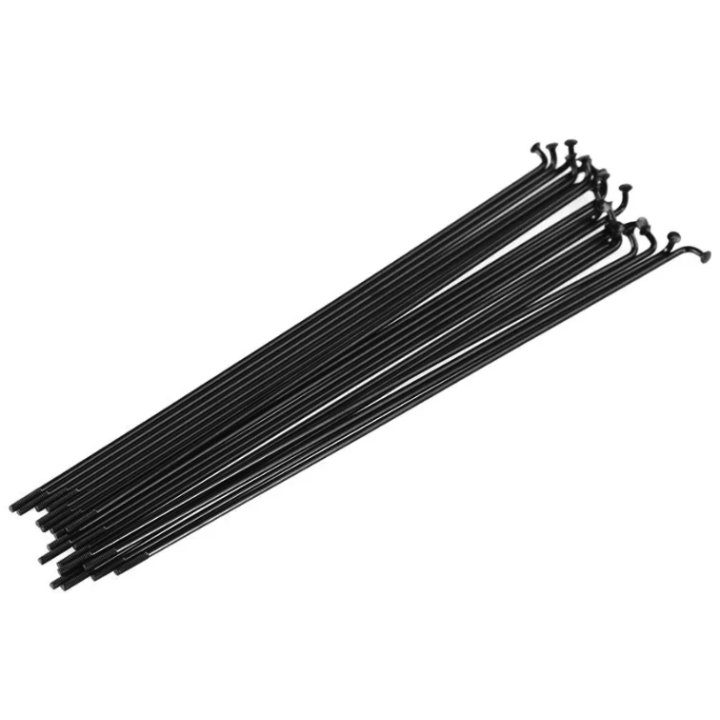 Rayons Funn J-Bend 272mm, Triple Butted 14g stainless steel, 32 pcs, noir.