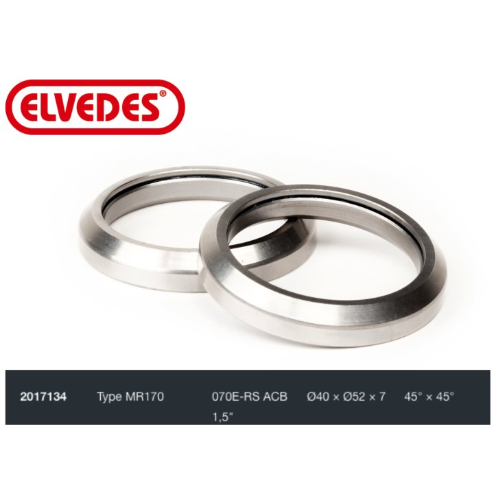 Roulement de jeu de direction Elvedes MR170 1,5" Ø40xØ52x7 45°x45°