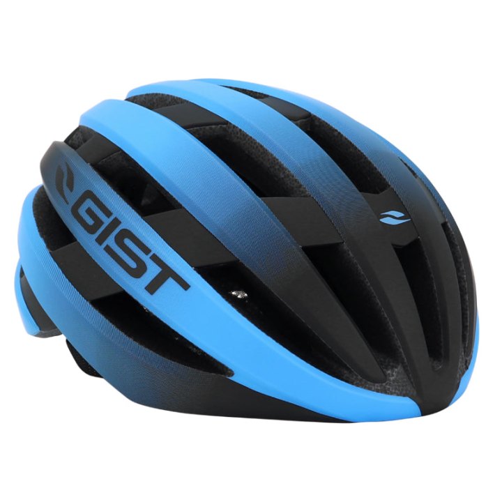 Casque Vélo Adulte Gist Route Revol Bleu-Noir Femme Et Junior Full In-Mold Taille 52-55 Réglage Molette