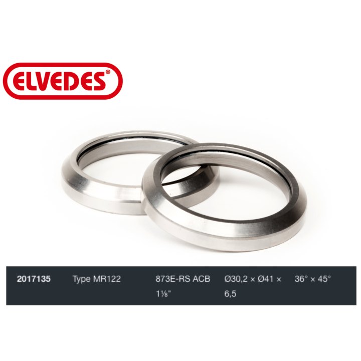 Roulement de jeu de direction Elvedes type MR122 1-1/8" Ø30,2xØ41x6,5 36°x45°