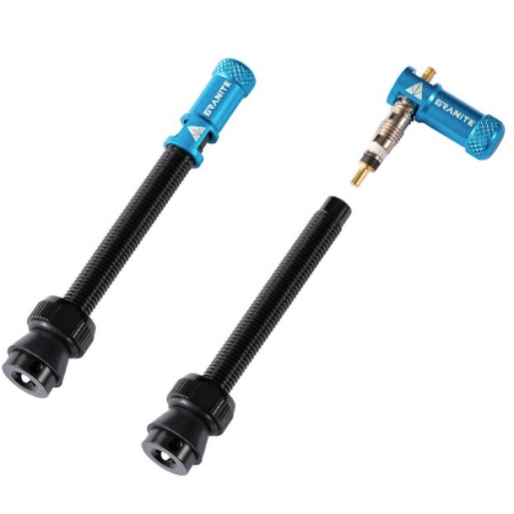 Valves (60mm) et bouchons de valve Granite CNC/démonte obus Juicy Nipples