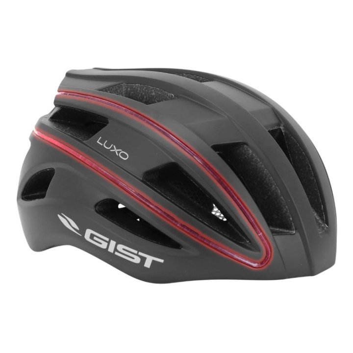 Casque Vélo Adulte Gist Urbain Luxo Noir In-Mold Avec Éclairage Usb 360° Taille 52-58 Réglage Molette