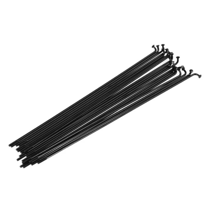 Rayons Funn J-Bend 268mm, Triple Butted 14g stainless steel, 32 pcs, noir.