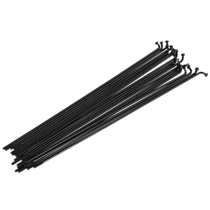 Rayons Funn J-Bend 274mm, Triple Butted 14g stainless steel, 32 pcs, noir.